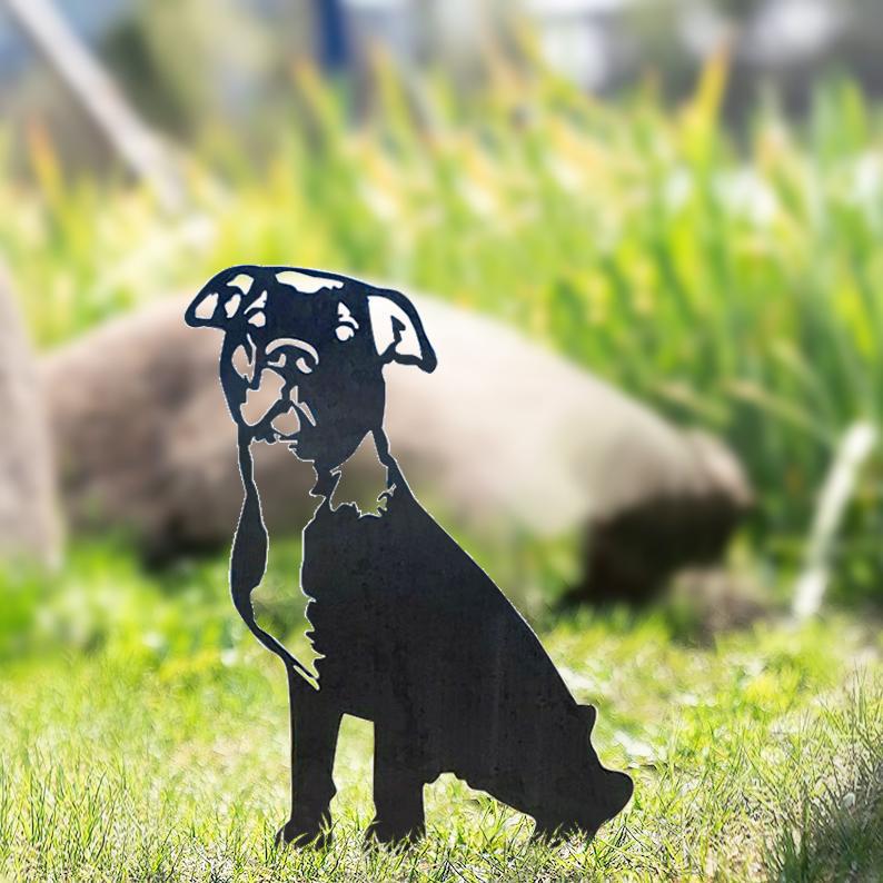 The Goodest Dogs!  Silhouette Yard Decoration