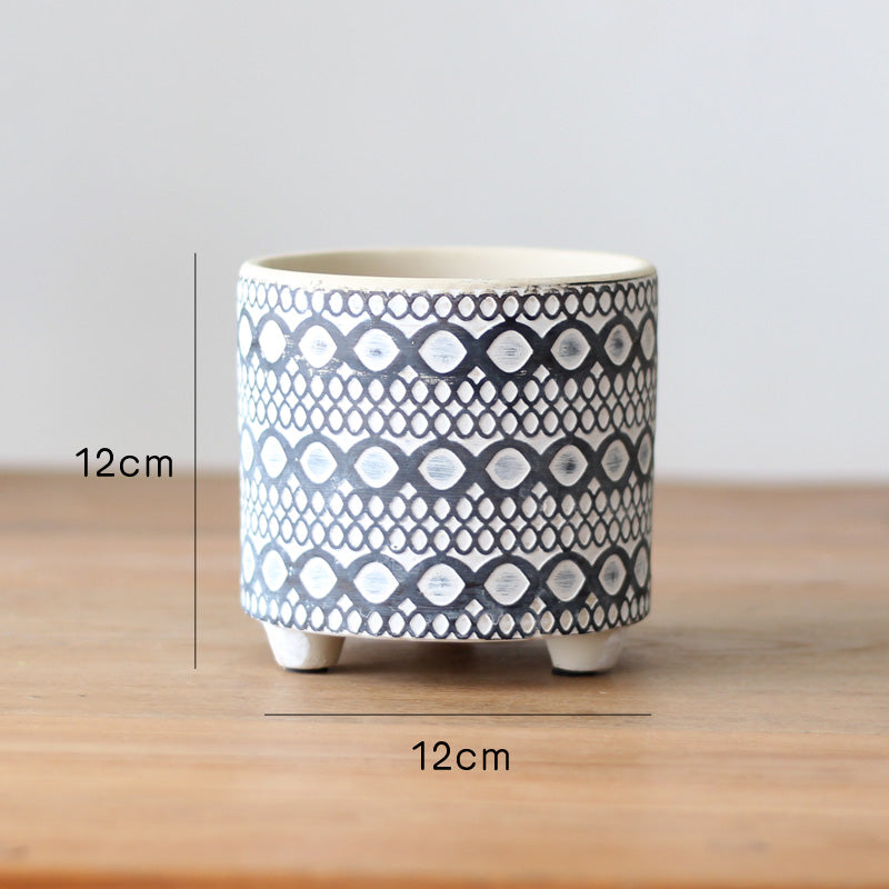 Zen Doodles: Ceramic Flower Pot Set