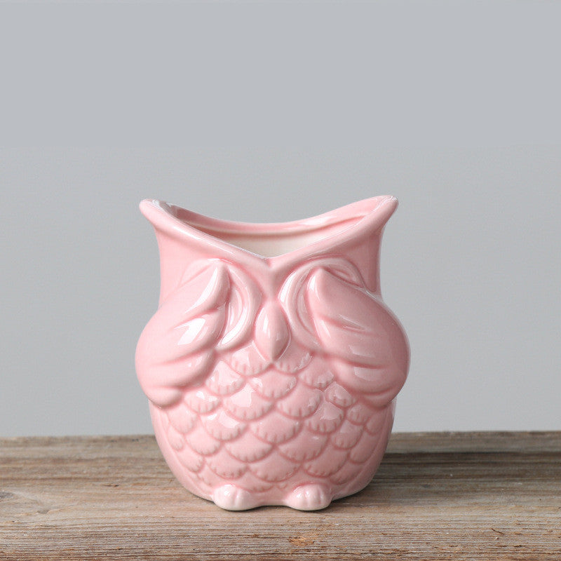 Three Wise Owls Ceramic Set