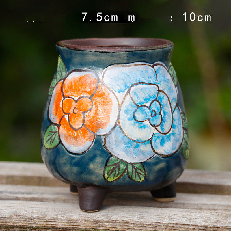 Blooms in Blue: Ceramic Planter