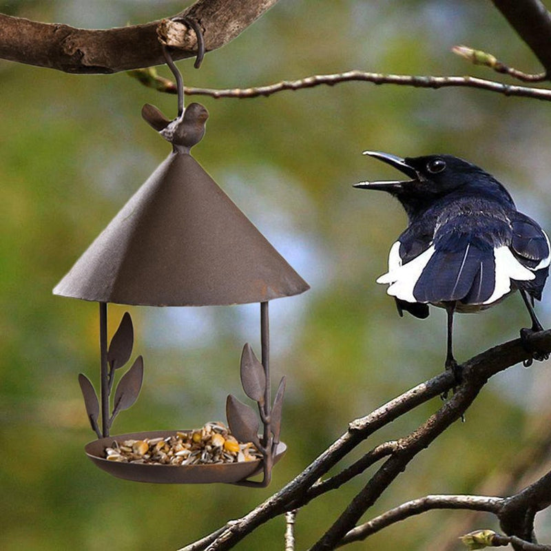 Vintage Wrought Iron Bird Feeder