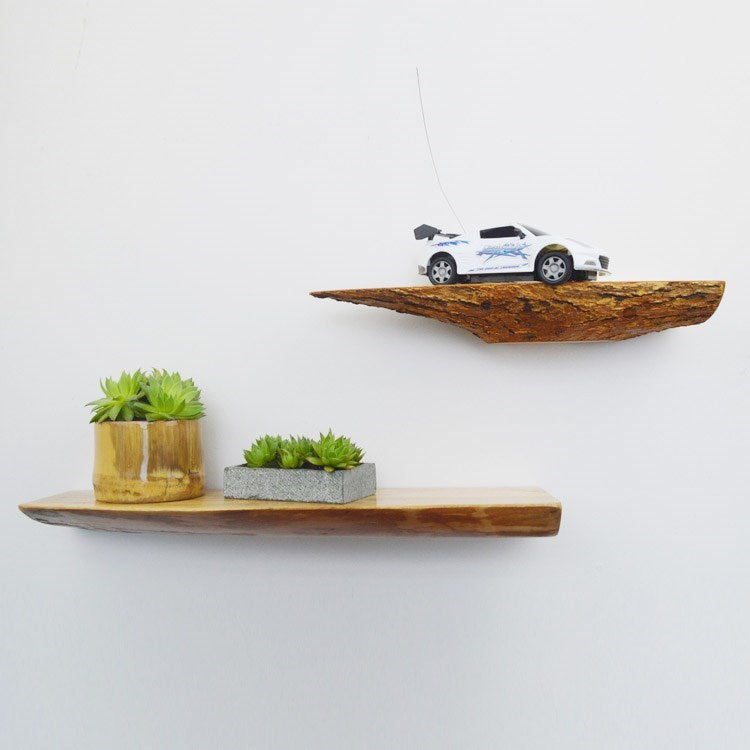 Natural Wood Slab Shelf