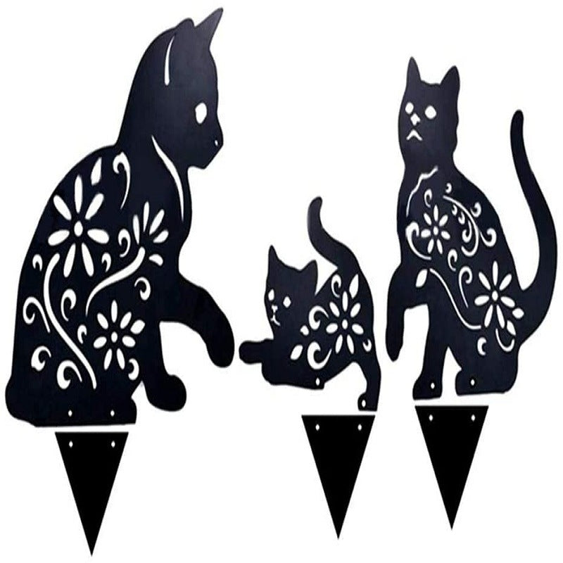 Kittens at Play! Silhouette Yard Decoration