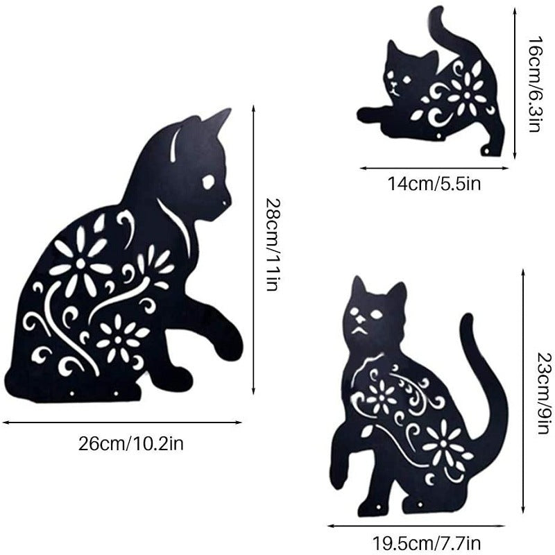 Kittens at Play! Silhouette Yard Decoration