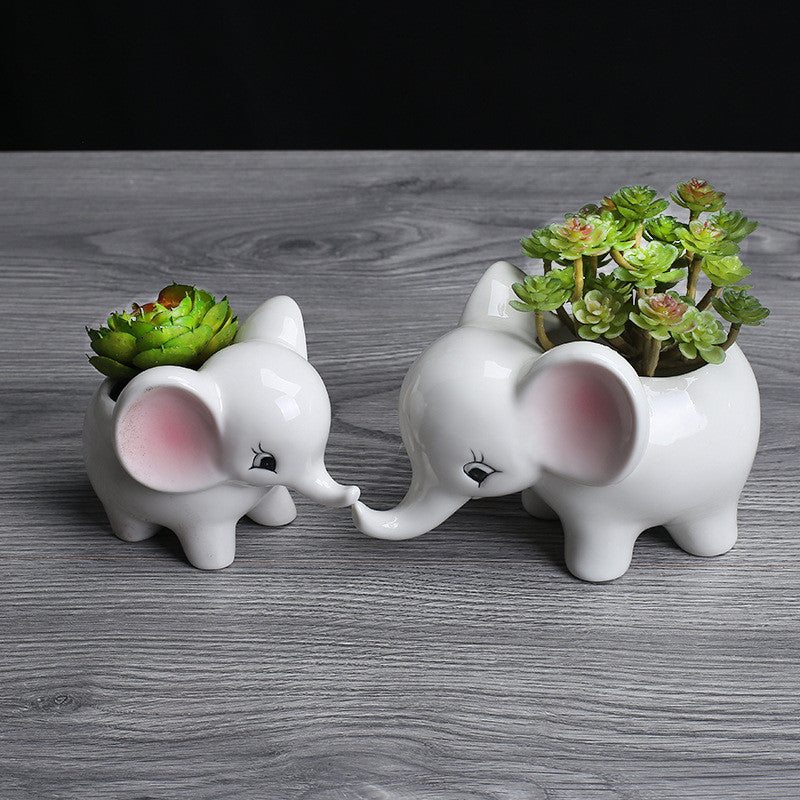 A Mother's Love ♡ Ceramic Elephant Flowerpots