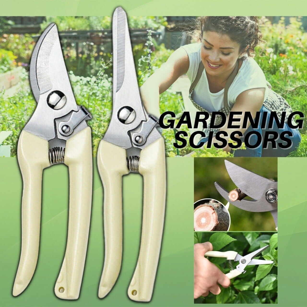 2 Pack Pruning Shears for Gardening