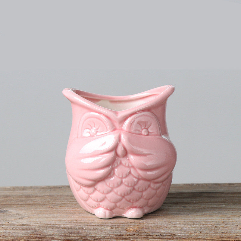 Three Wise Owls Ceramic Set