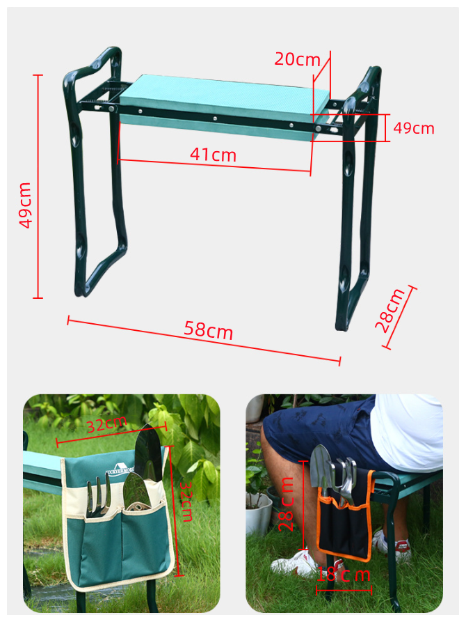 Folding Seat With Tool Pouch