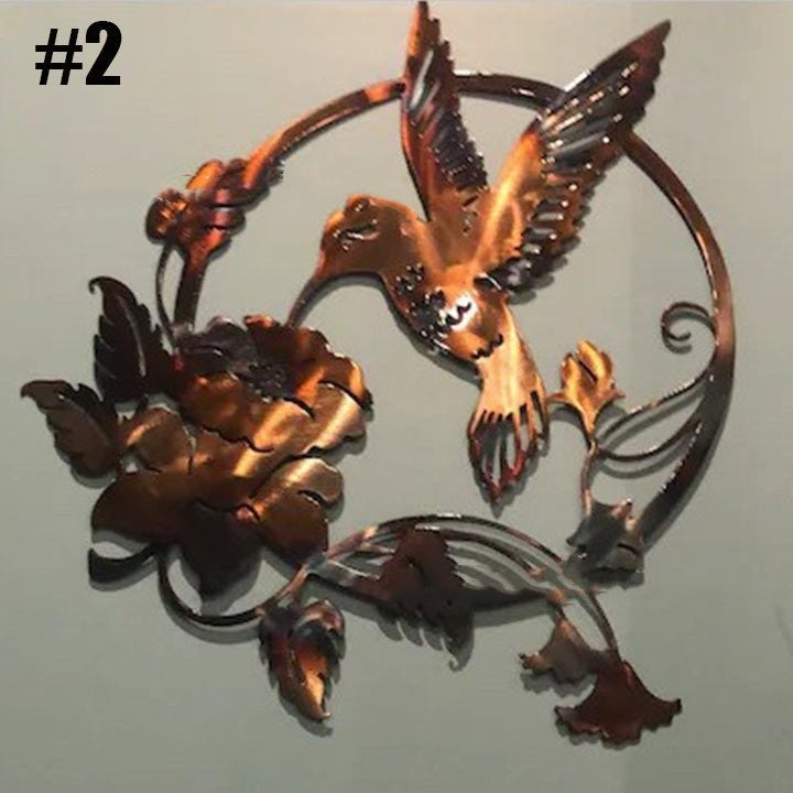 Metal Hummingbird Wall Art Pendant