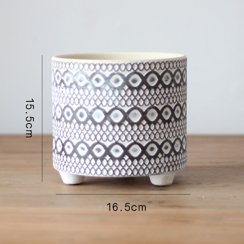 Zen Doodles: Ceramic Flower Pot Set