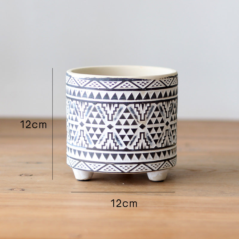 Zen Doodles: Ceramic Flower Pot Set