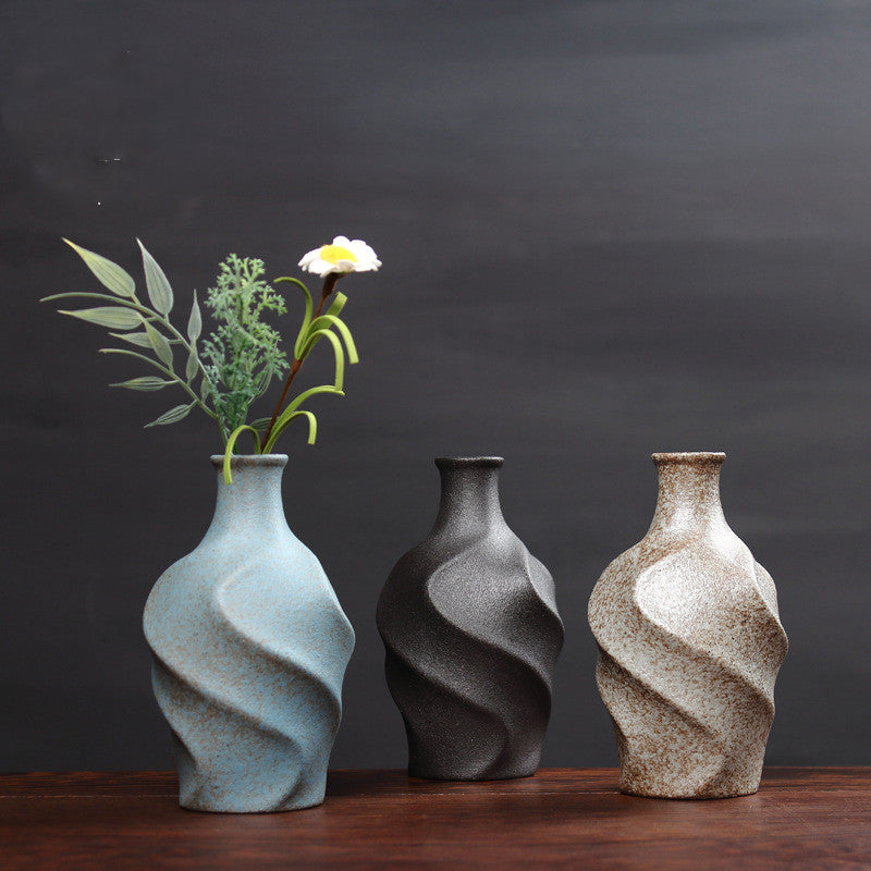 Naturally Modern: A Ceramic Twist Vase Collection