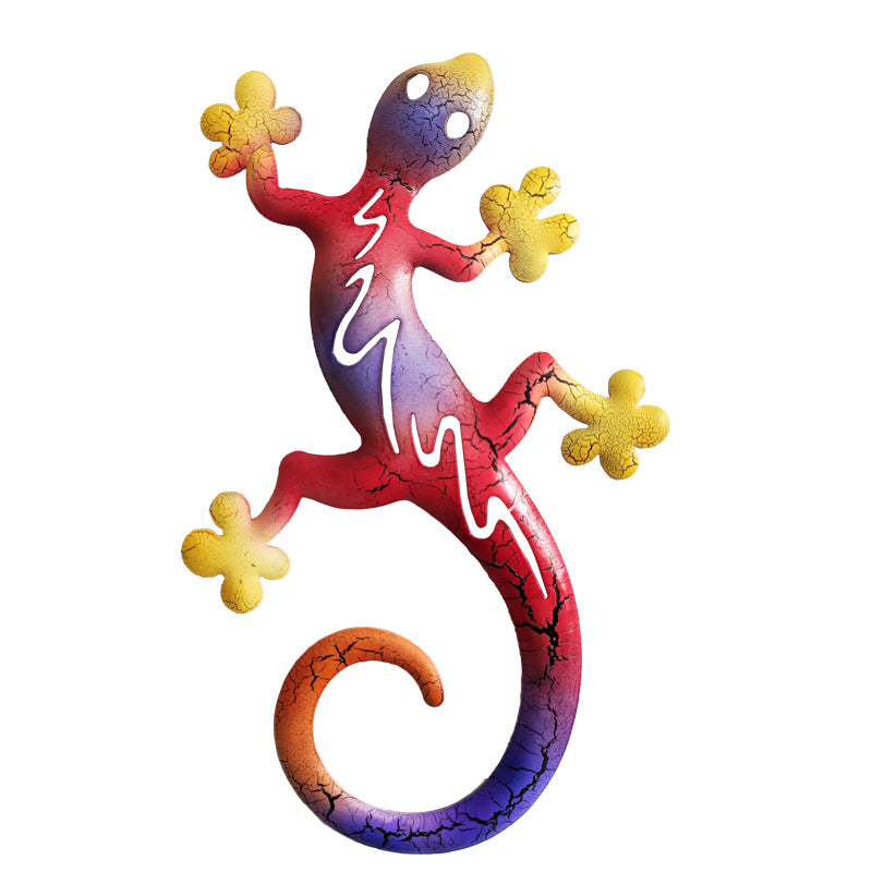 Gecko Friends Metal Wall Art