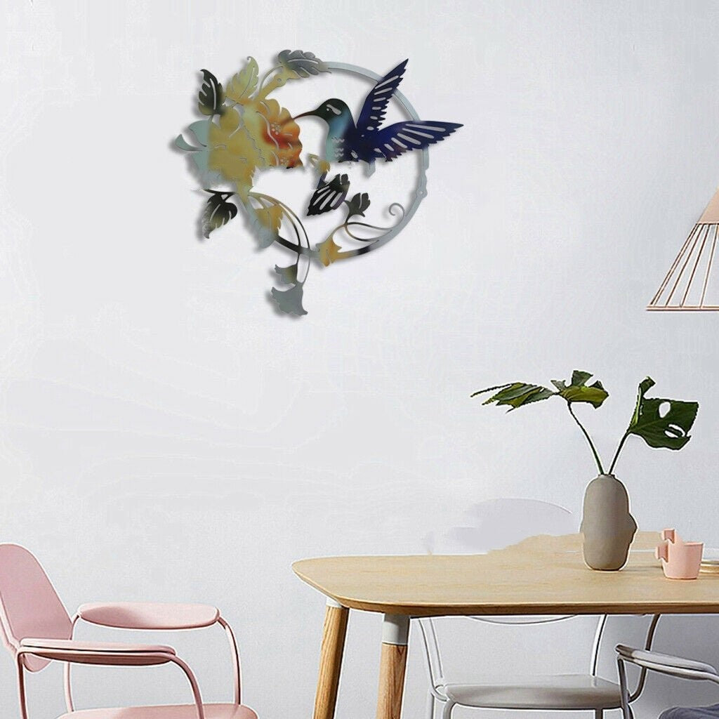 Metal Hummingbird Wall Art Pendant