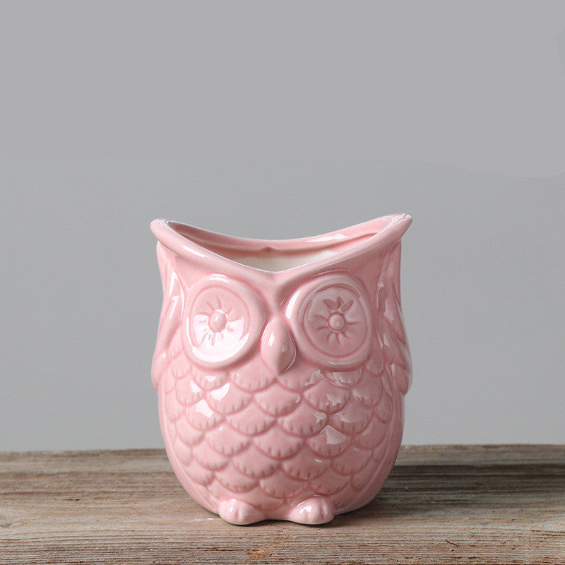 Three Wise Owls Ceramic Set