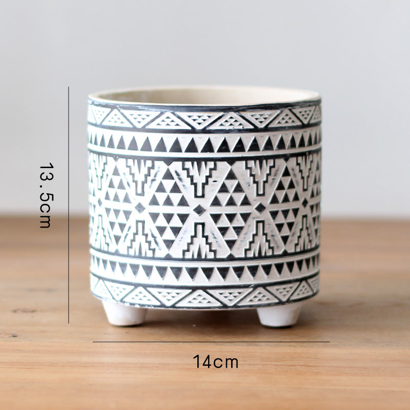 Zen Doodles: Ceramic Flower Pot Set