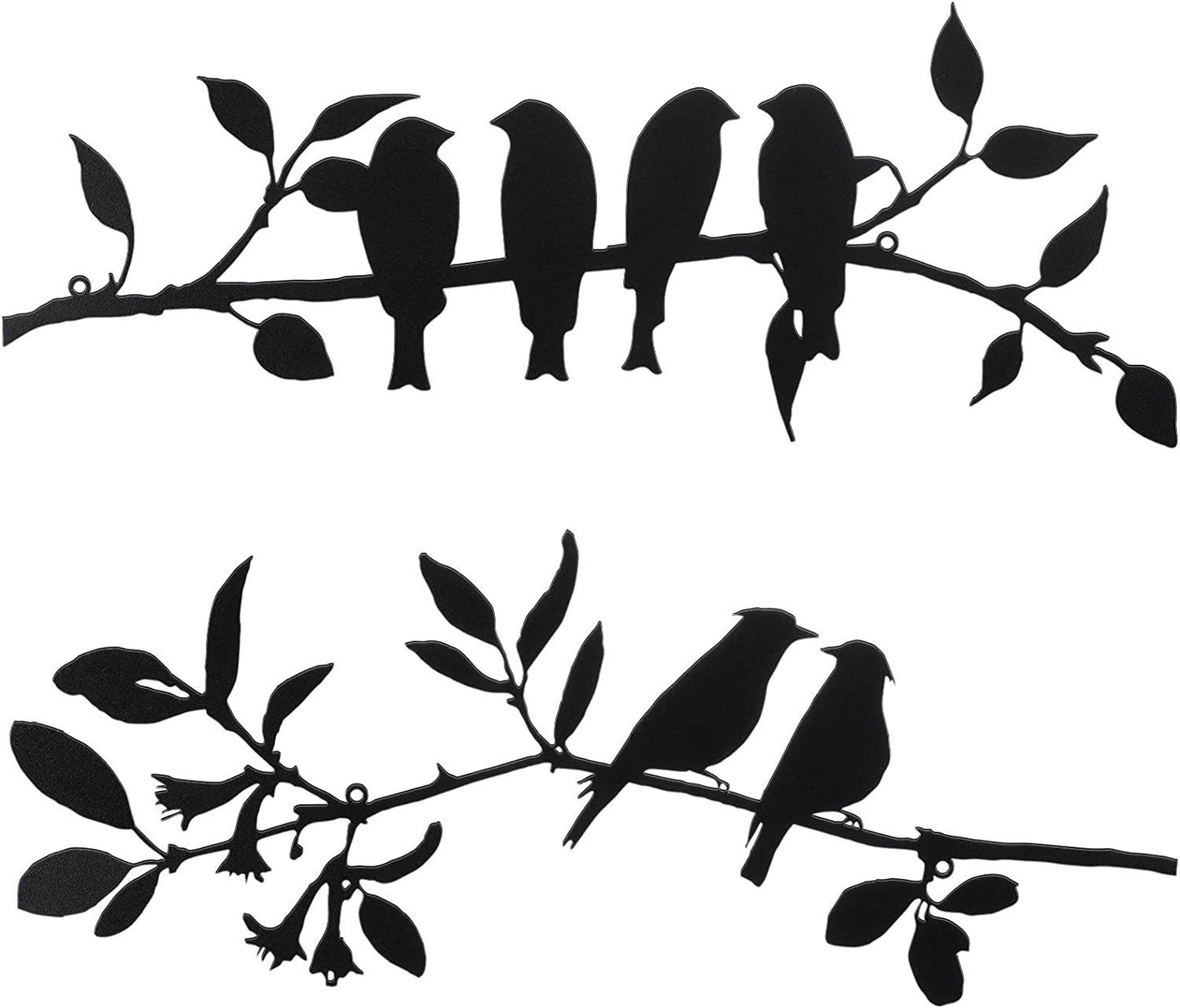 Birds in a Line: Metal Wall Art