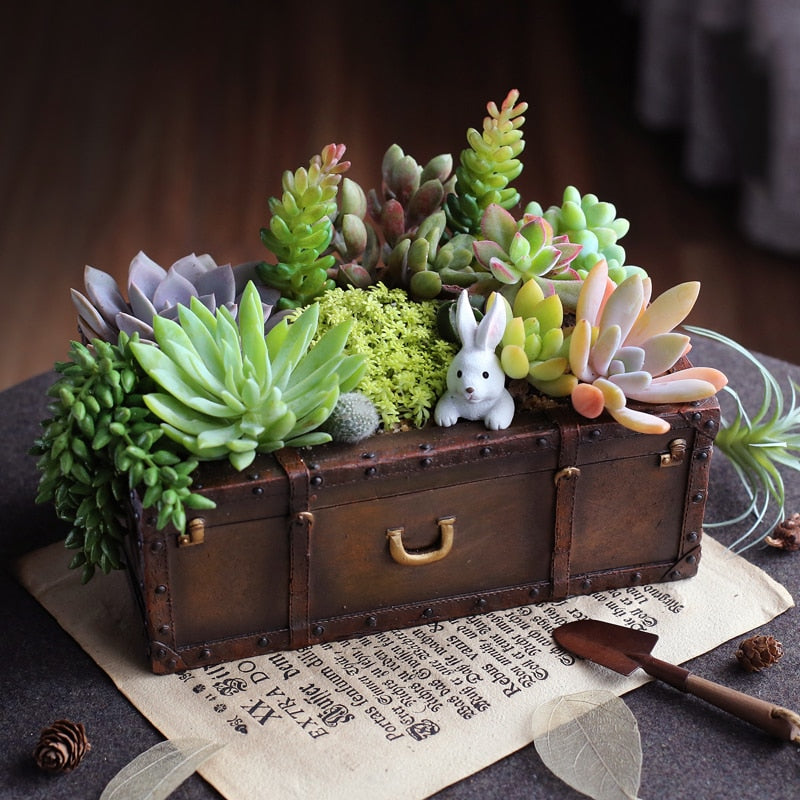 Books and Suitcases: Unique Vintage Flowerpots