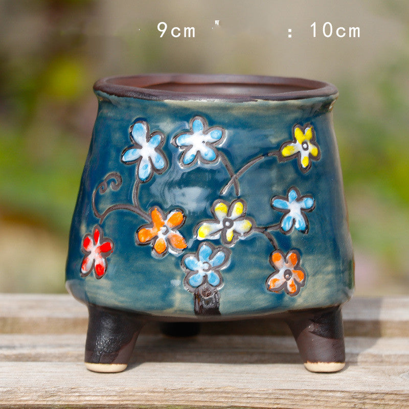 Blooms in Blue: Ceramic Planter