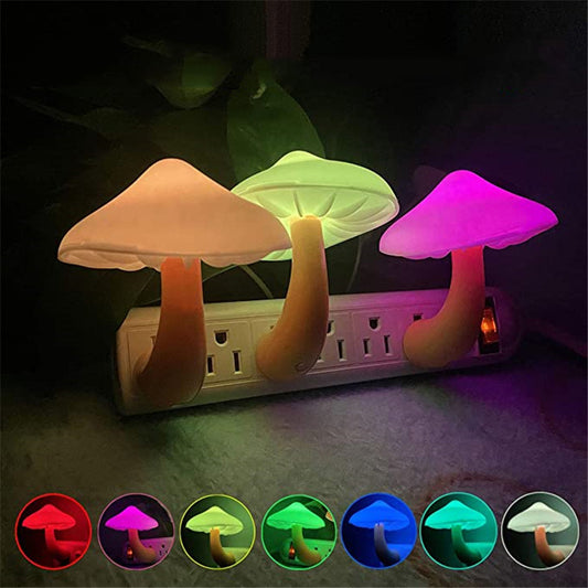 Friendly Mushrooms: Colorful Night Light