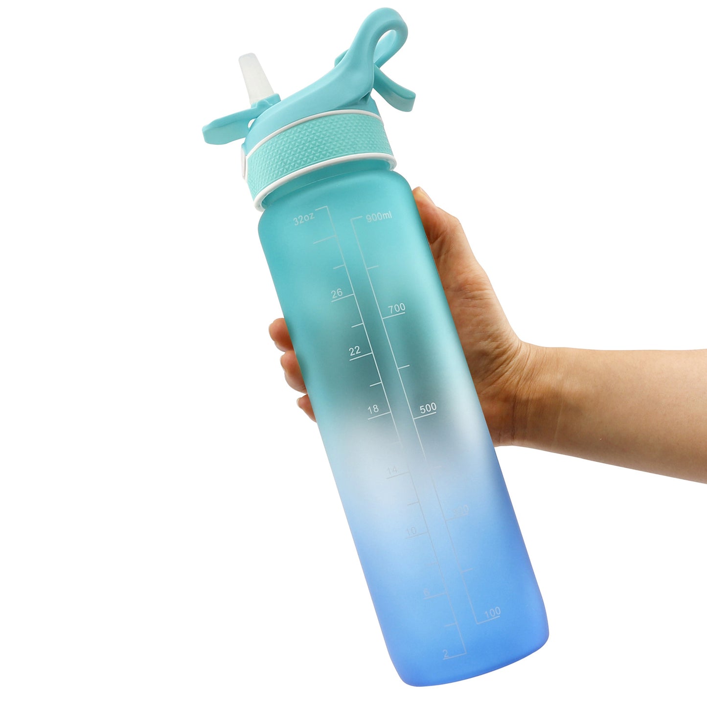 Misting Water Bottle with Straw and Cooling Mist Spray