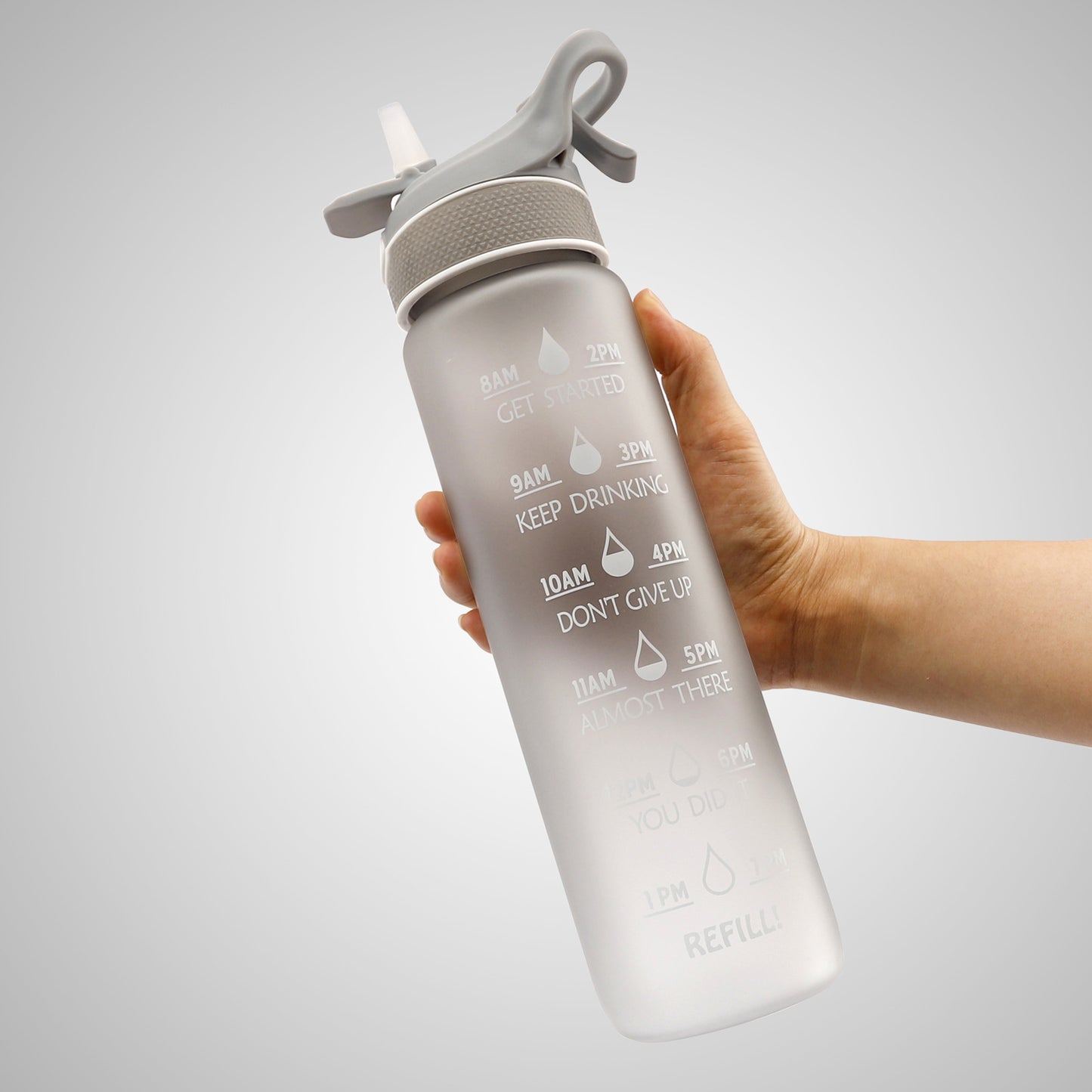 Misting Water Bottle with Straw and Cooling Mist Spray