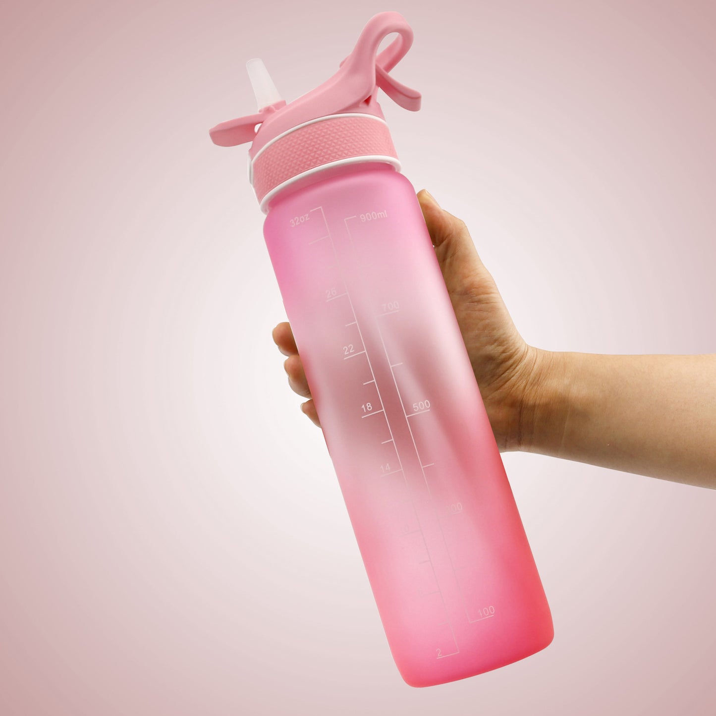 Misting Water Bottle with Straw and Cooling Mist Spray