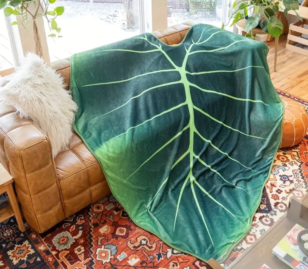 Giant, Cozy, and Super Soft Monstera Leaf Blanket