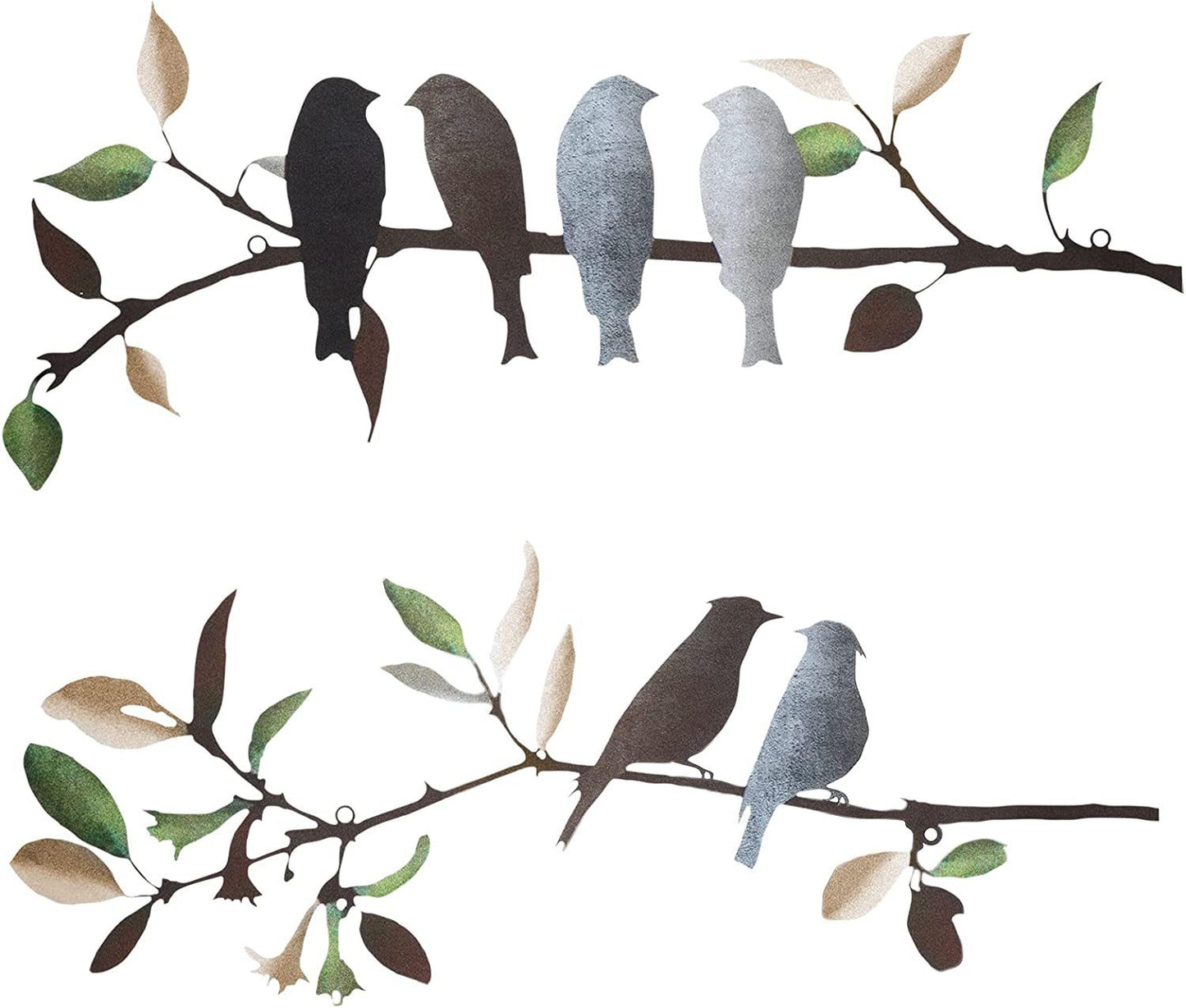 Birds in a Line: Metal Wall Art