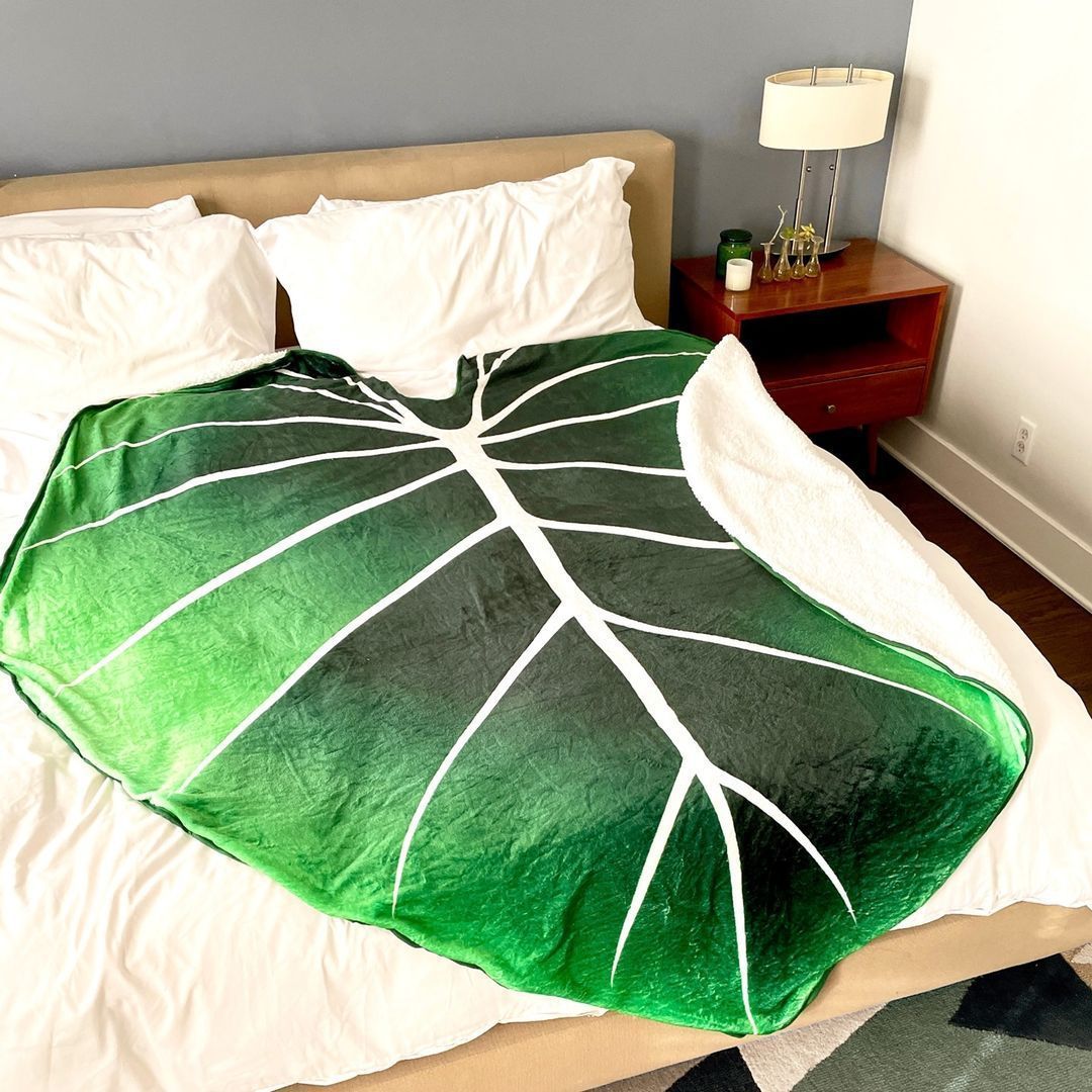 Giant, Cozy, and Super Soft Monstera Leaf Blanket