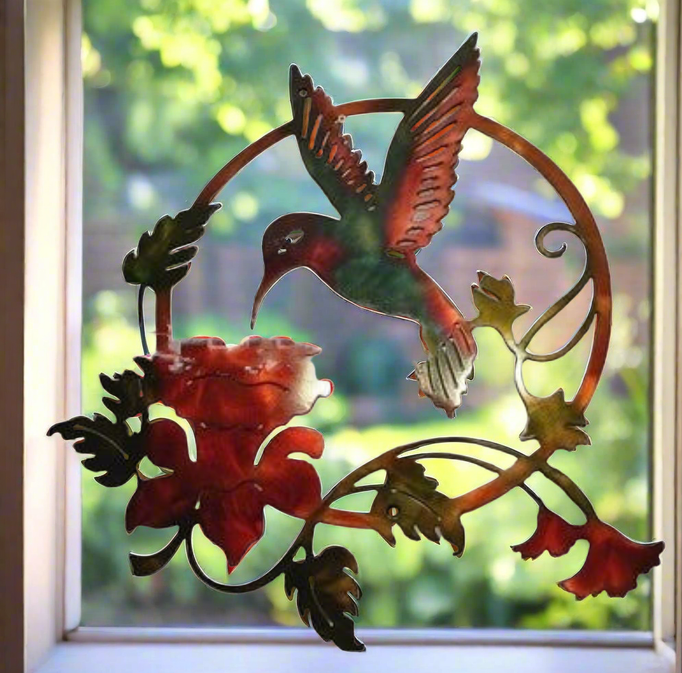 Metal Hummingbird Wall Art Pendant