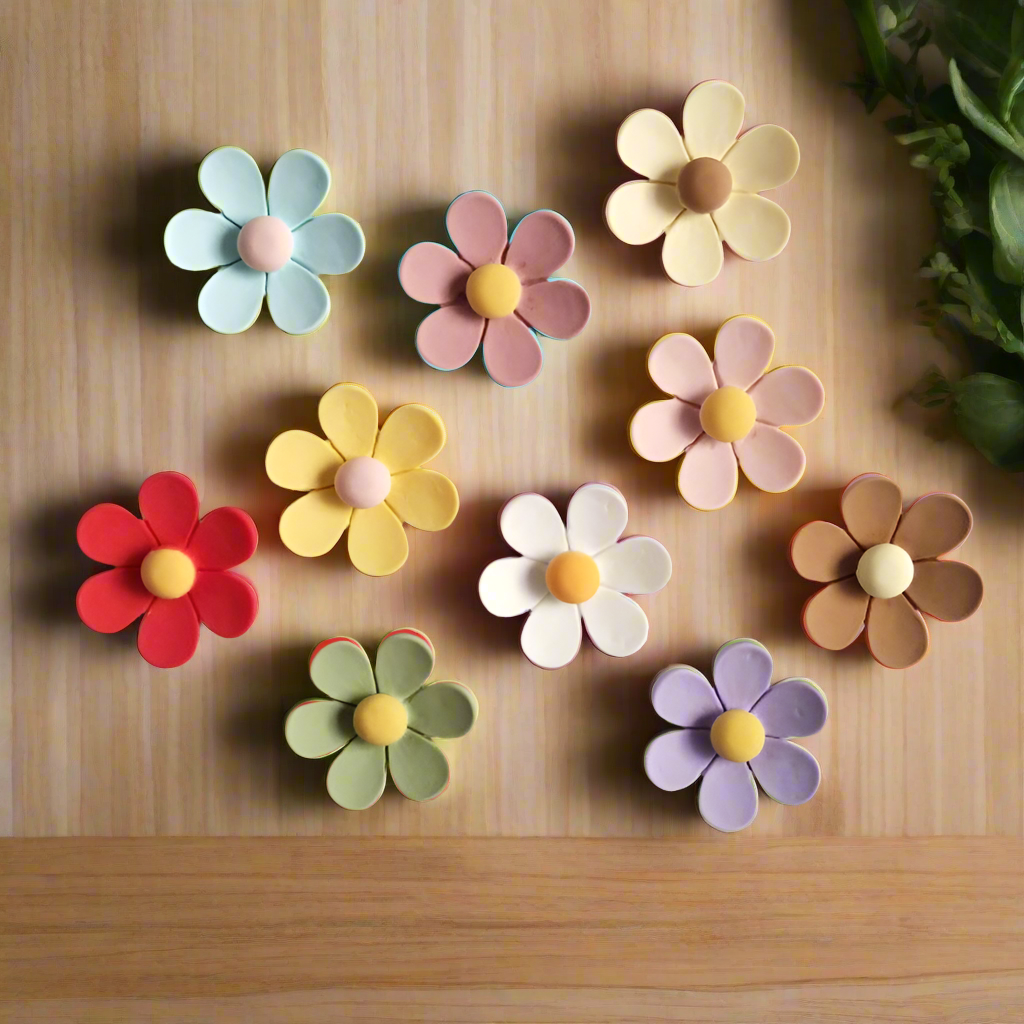 10 pc Cheerful Flowers Fridge Magnets