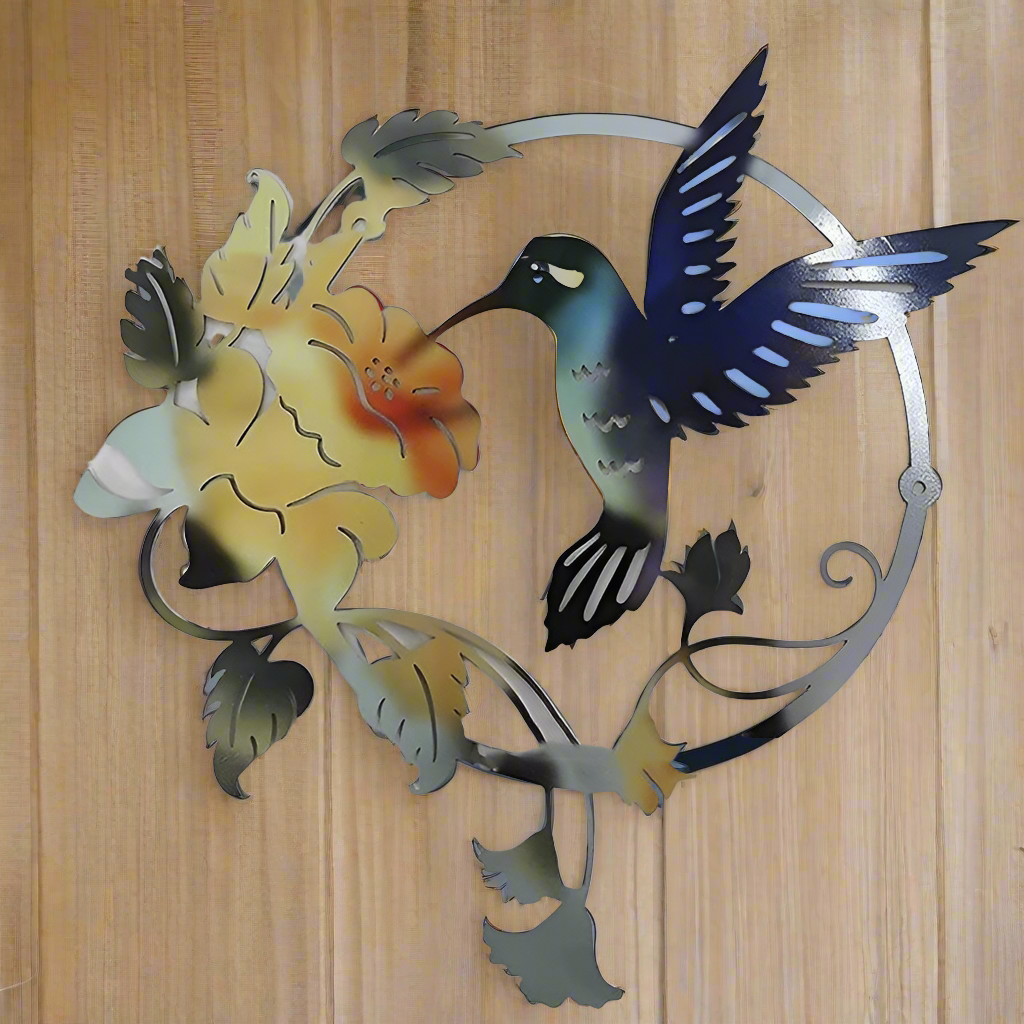 Metal Hummingbird Wall Art Pendant