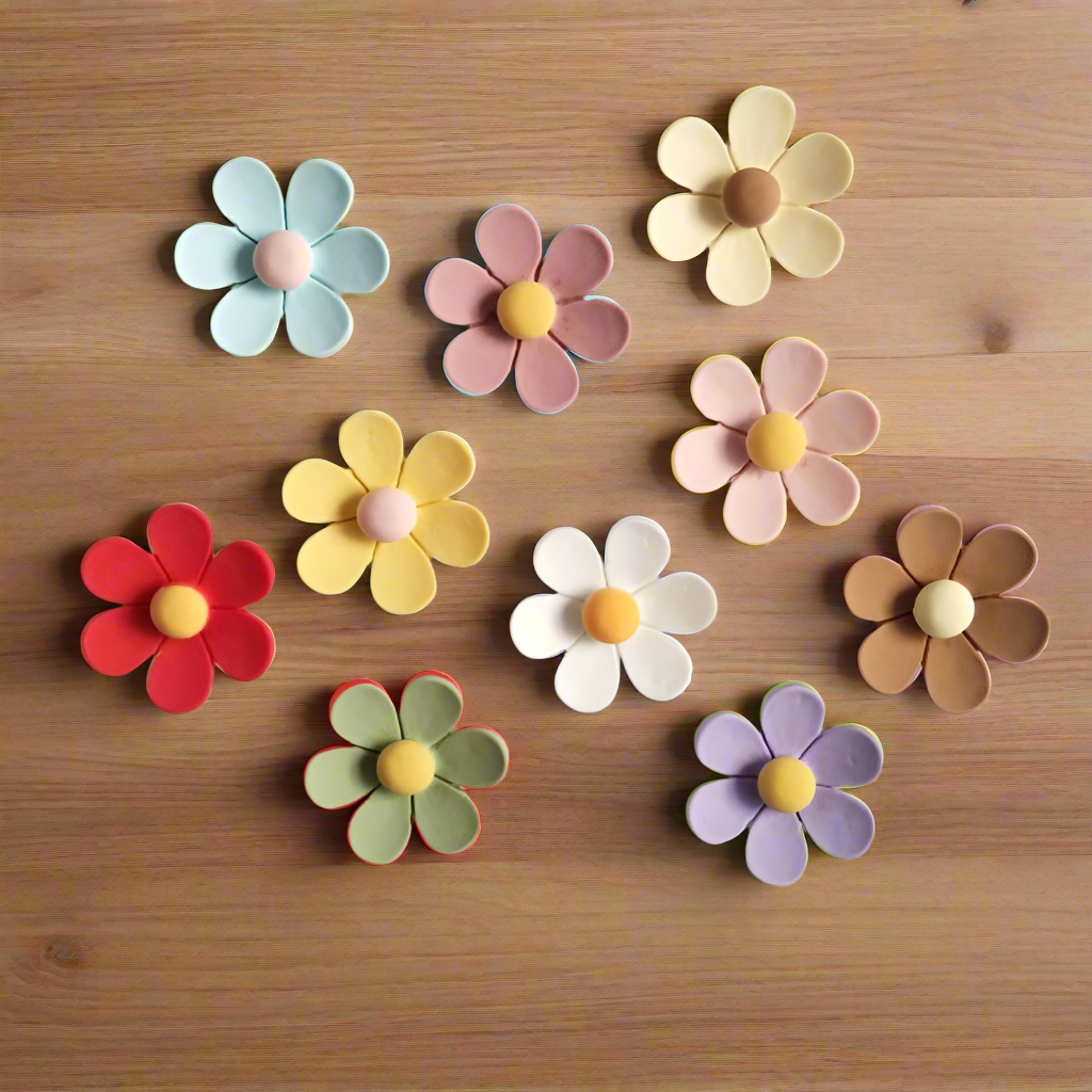 10 pc Cheerful Flowers Fridge Magnets