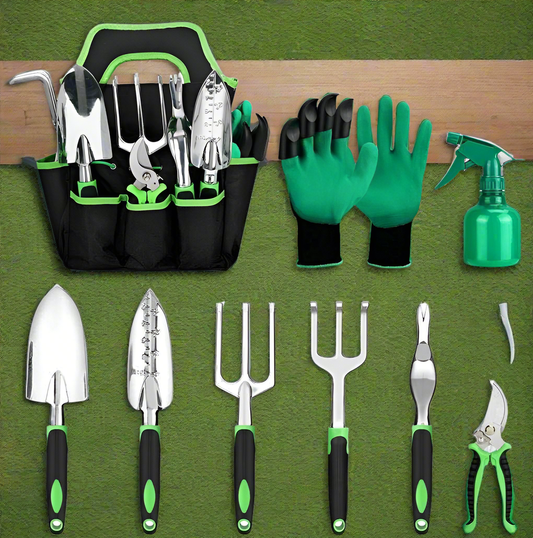 Complete 9 Pc Set Pro Gardening Tools