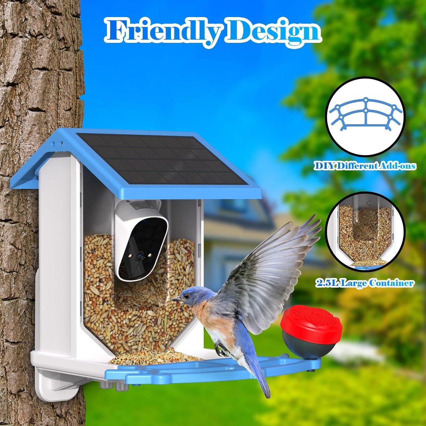 Smart Solar-Powered Bird Feeder With Camera