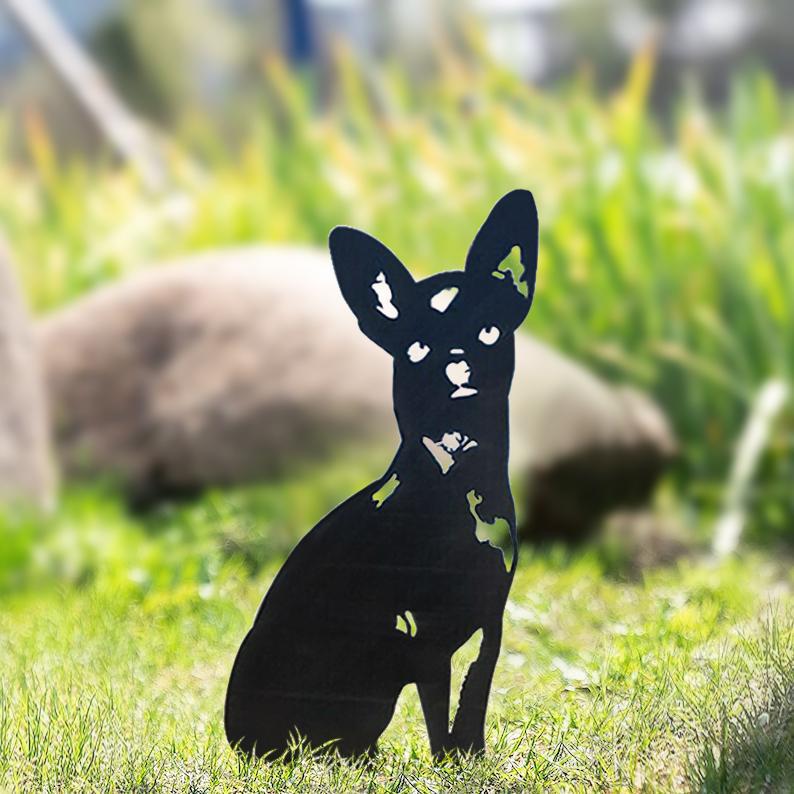 The Goodest Dogs!  Silhouette Yard Decoration