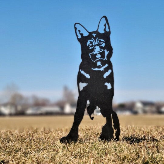 The Goodest Dogs!  Silhouette Yard Decoration