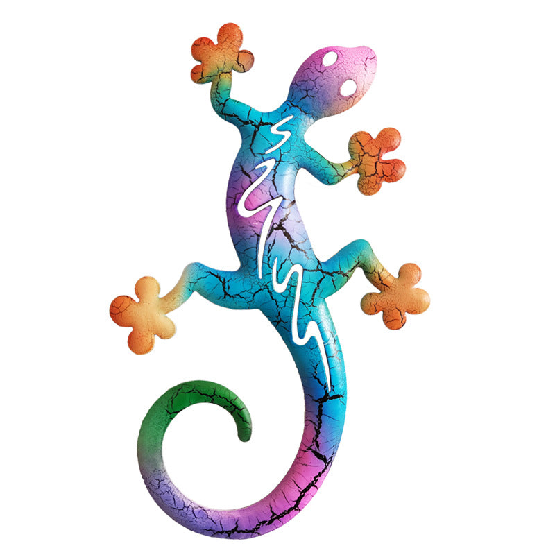 Gecko Friends Metal Wall Art