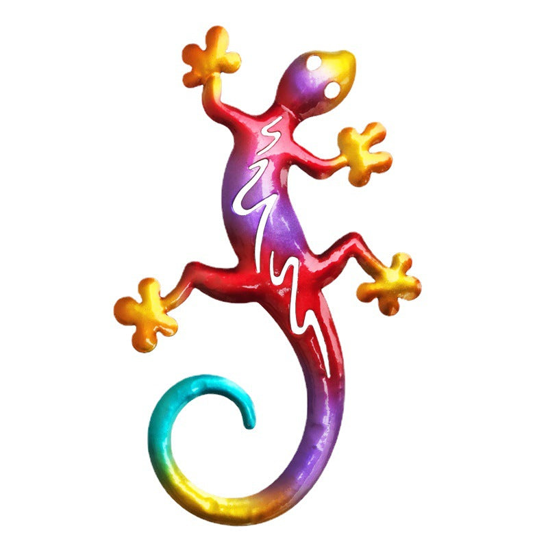 Gecko Friends Metal Wall Art