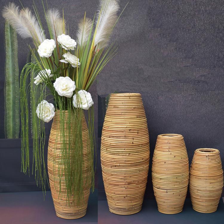 Naturally Modern: Rattan Weave Vase Collection