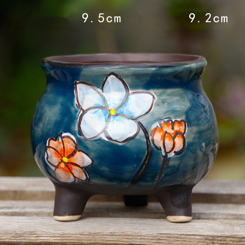 Blooms in Blue: Ceramic Planter