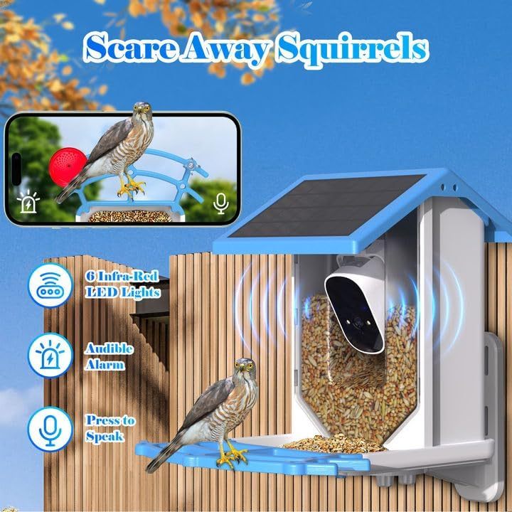 Smart Solar-Powered Bird Feeder With Camera